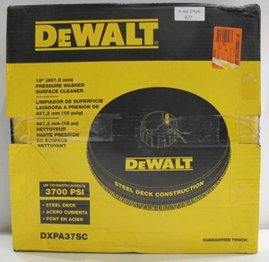 lot 827 image: DeWalt 18 in. Surface Cleaner for Gas Pressure Washers Rated up to 3700 PSI