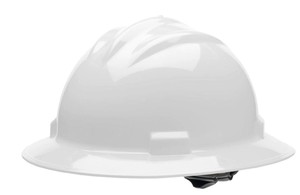 lot 833 image: 3-Pack Bullard White 4 Point Ratchet Suspension Full Brim Hard Hat HH71WHX-VPD6