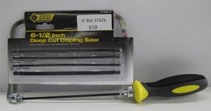 lot 838 image: Steel Grip 6.5 Inch Deep Cut Coping Saws with 10 Blades