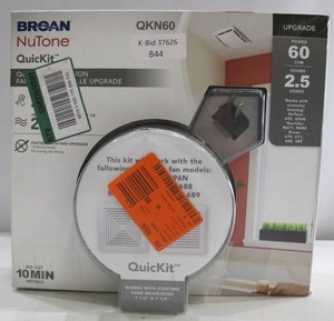 lot 844 image: NuTone QuicKit QKN60 QuicKit 60 CFM 2.5 SonesBathroom Exhaust Fan Upgrade Kit