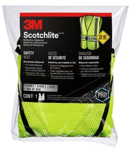 lot 859 image: 3M High-Visibility Yellow Polyester Reflective Class 2 Construction Reflective Safety Vest