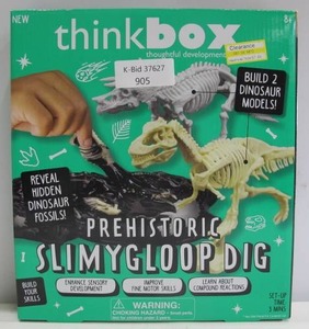 lot 905 image: Thinkbox Prehistoric Slimygoop Kit - Build 2 Dinosaur Models