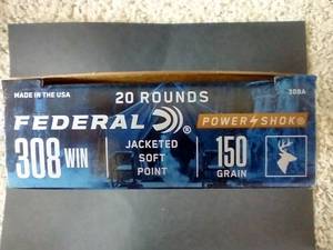 lot 51 image: 20 Rounds .308 Jacketed Soft Point Ammunition