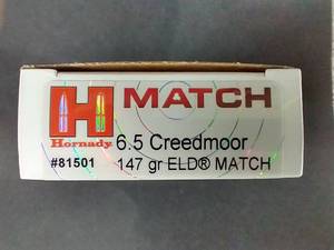 lot 61 image: 20 Rounds 6.5 Creedmoor Ammunition
