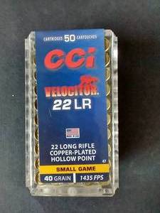 lot 62 image: 50 Rounds .22 Hollow Point Hunting Ammunition