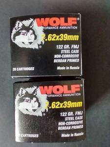 lot 72 image: 40 Rounds 7.62x39mm Ammunition