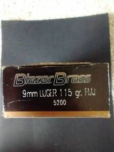 lot 68 image: 50 Rounds 9mm FMJ Ammunition