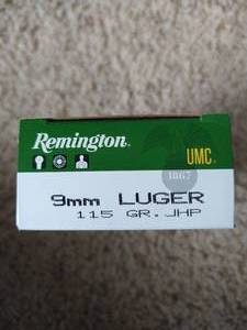lot 56 image: 50 Rounds 9mm Jacketed Hollow Point Ammunition