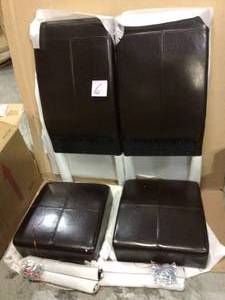 Pertica T-stitch Chocolate Brown Leather Dining Chairs Customer Returns See Pictures&nbsp