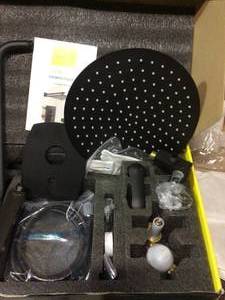 Complete Shower System 1-Spray Patterns with 2.5 GPM 10 in. Wall Mount Dual Shower Heads in Matte Black Customer Returns See Pictures&nbsp
