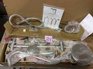 6-spray 8 in. Dual Shower Head and Handheld Shower Head with Low Flow in Oil-Rubbed Bronze Customer Returns See Pictures&nbsp