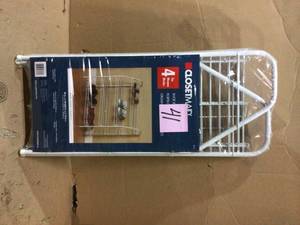 28 in. H x 26 in W x 12 in. D 4-Shelf 12-Pair Ventilated Wire Shoe Organizer in White by ClosetMaid Customer Returns See Pictures&nbsp