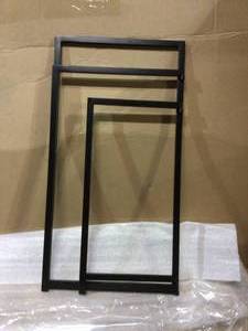 3-Tier Free-Standing Rectangle Towel Rack in Matte Black by Gatco Customer Returns See Pictures&nbsp