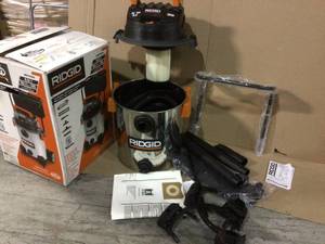 16 Gal. 6.5-Peak HP Stainless Steel WetDry Shop Vacuum with Filter, Hose and Accessories by RIDGID Customer Returns See Pictures&nbsp