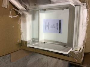 Lamport 26 in. W x 32 in. H Wall Cabinet in White Customer Returns See Pictures&nbsp
