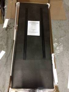 McCarrick Slate Gray Upholstered Bonded Leather Queen Headboard (61.4 in W. X 55.5 in H.) Customer Returns See Pictures&nbsp