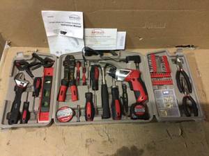 Home Tool Kit with 3.6-Volt Li-Ion Cordless Screwdriver,(161-Pieces) by Apollo Customer Returns See Pictures&nbsp