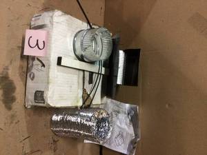 lot 3 image: 3 in. to 4 in. Roof Vent Kit for Round Duct Steel in Black by Broan-NuTone Customer Returns See Pictures