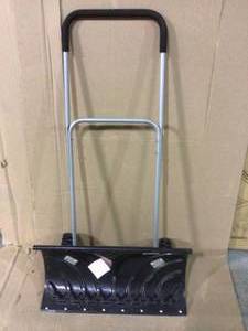 lot 7 image: 26 in. Aluminum Handle Rolling Snow Pusher Customer Returns See Pictures