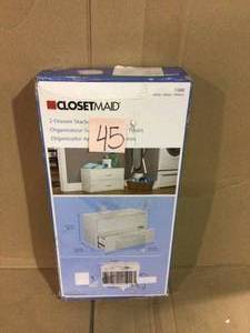 lot 45 image: ClosetMaid 1566 Drawer Organizer, Wood-Drawer, White Customer Returns See Pictures