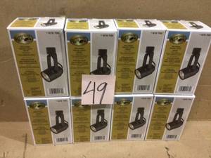 lot 49 image: Hampton Bay Black Pinhole Cylinder Track Lighting Fixture Customer Returns See Pictures