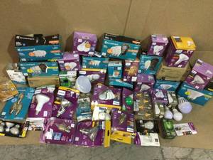 lot 59 image: BIG MIX LOT OF BULBS & MISC. Customer Returns See Pictures
