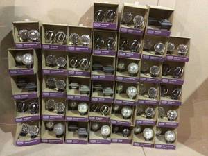 lot 61 image: Mix and Match 1 in. Square Curtain Rod Finial in Gunmetal (2-Pack) Customer Returns See Pictures