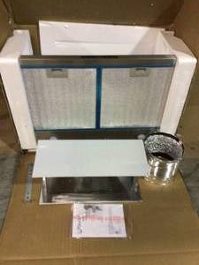 lot 63 image: Winflo Range Hood 30 Inch Convertible Stainless Steel Kitchen Wall Mount Customer Returns See Pictures