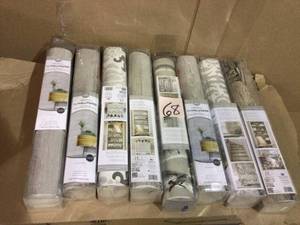 lot 68 image: MIX LOT OF WallPops peel and stick Gray Wood Plank Wallpaper 20.5 X 18 Roll Customer Returns See Pictures