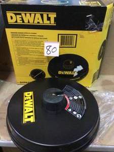 lot 80 image: DEWALT 18 in. Surface Cleaner for Gas Pressure Washers Rated up to 3700 PSI Customer Returns See Pictures