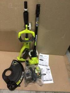 lot 95 image: Ryobi Zrp2080-rb Cordless 18 Volt Trimmer and Edger Kit, Green  Reconditioned Customer Returns See Pictures