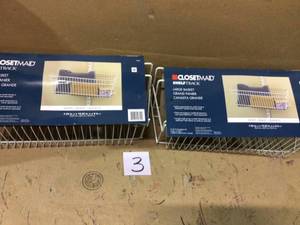 ShelfTrack 19.5 in. x 8.4 in. Wire Basket by ClosetMaid Customer Returns See Pictures