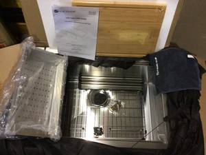 All-in-One Undermount Stainless Steel 27 in. Single Bowl Kitchen Workstation Sink with Accessories Kit Customer Returns See Pictures