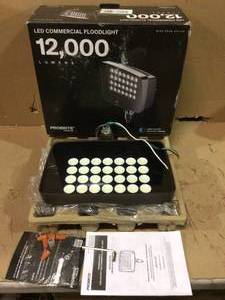 110-Watt Bronze Outdoor Integrated LED Commercial High Output Flood Light, 12000 Lumens by PROBRITE Customer Returns See Pictures