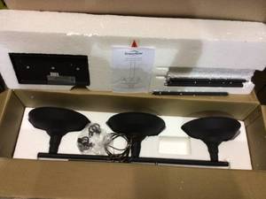 Dale 3-Light Black Island Pendant by Kenroy Home Customer Returns See Pictures