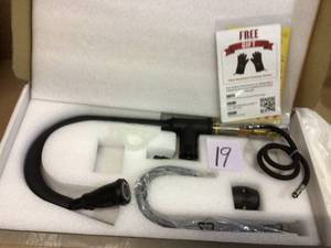 Easy-Install Single-Handle Pull-Down Sprayer Kitchen Faucet with Flexible Hose in Matte Black by AKDY Customer Returns See Pictures