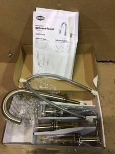 Metro 8 in. Widespread 2-Handle Bathroom Faucet with 5050 Pop-Up in Brushed Nickel by EZ-FLO Customer Returns See Pictures