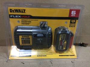 FLEXVOLT 20-Volt60-Volt MAX Lithium-Ion 6.0Ah Battery Pack with 6 Amp Output Charger by DEWALT Customer Returns See Pictures