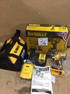 20-Volt MAX XR Cordless Brushless 12 in. DrillDriver with (1) 20-Volt 5.0Ah Battery, Charger &amp Bag by DEWALT Customer Returns See Pictures