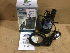 14 HP Submersible Thermoplastic Sump Pump Customer Returns See Pictures