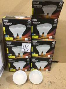 65-Watt Equivalent BR40 Dimmable CEC ENERGY STAR Enhance 90 CRI Recessed Flood LED Light Bulb, Bright White (2-Pack) by Feit Electric Customer Returns See Pictures