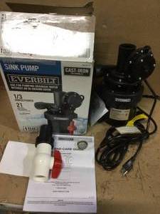 13 HP Utility Sink Pump by Everbilt Customer Returns See Pictures
