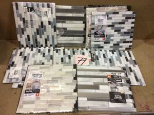 Milano Carrera Multi 11.55 in. W x 9.64 in. H Peel and Stick Decorative Mosaic Wall Tile Backsplash (4-Pack) Customer Returns See Pictures