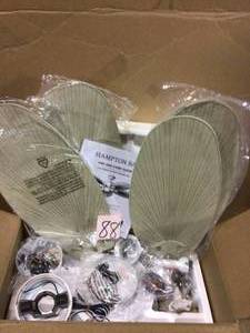 Lillycrest 52 in. IndoorOutdoor Matte White Ceiling Fan by Hampton Bay Customer Returns See Pictures