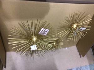 Spider Metal Antique Gold Metal Wall Art (3-Pack) Customer Returns See Pictures