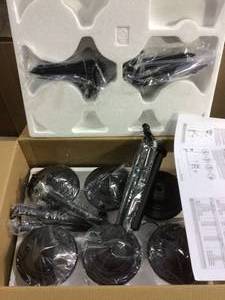 lot 20 image: Low-Voltage Black Outdoor Integrated LED Landscape Coach Style Path Light with Water Glass Lens (6-Pack) by Hampton Bay Customer Returns See Pictures 