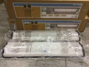 lot 30 image: 4 ft. Vintage Inspired Oil Rubbed Bronze Selectable LED Flush Mount Ceiling Light 3600 Lumens 3000K 4000K 5000K by Hampton Bay Customer Returns See Pictures 
