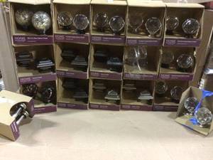 lot 35 image: Mix and Match 1 in. Swirl Cage Curtain Rod Finial Set in Gunmetal (2-Pack) Customer Returns See Pictures 