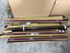 lot 41 image: Mix and Match 72 in. - 144 in. Single Curtain Rod in Brushed Nickel Customer Returns See Pictures 