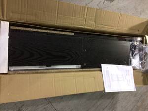 lot 48 image: 41 Transitional Wood Bookcase Storage Cabinet - Black Customer Returns See Pictures 